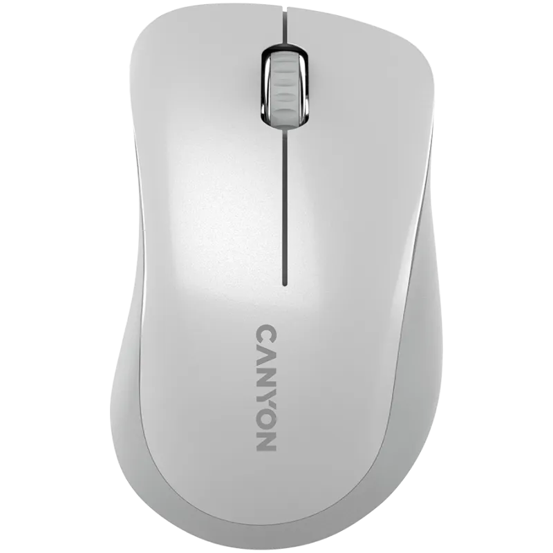 CANYON MW-11, 2.4 GHz Wireless mouse ,with 3 buttons, DPI 1200, Battery:AAA*2pcs ,pearl white grey67*109*38mm 0.063kg - 1