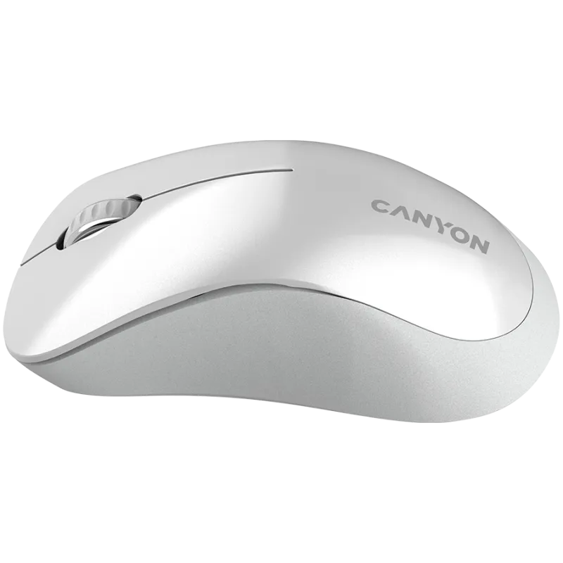 CANYON MW-11, 2.4 GHz Wireless mouse ,with 3 buttons, DPI 1200, Battery:AAA*2pcs ,pearl white grey67*109*38mm 0.063kg - 1