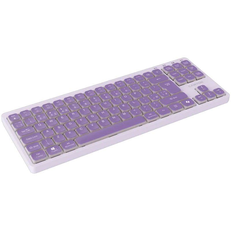 CANYON Keyboard OnType 10 Low Profile EN Wired Violet - 1