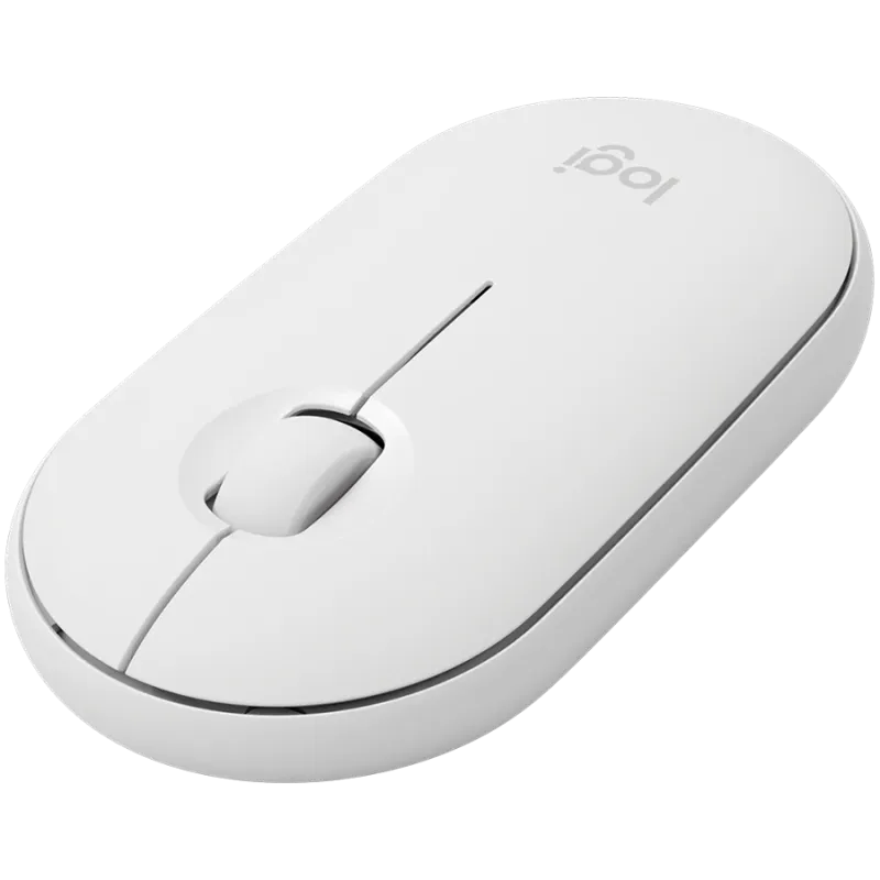 LOGITECH M350S Pebble 2 Bluetooth Mouse - TONAL WHITE - 1