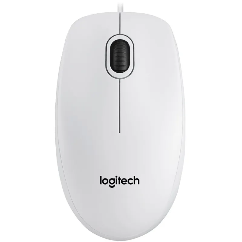 LOGITECH B100 Corded Mouse - WHITE - USB - B2B - 1
