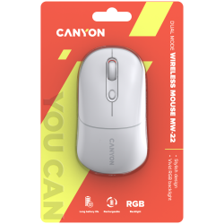CANYON mouse MW-22 2in1 BT/ Wireless Snow White - 12