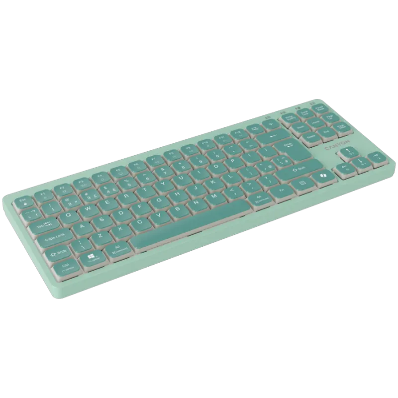 CANYON Keyboard OnType 10 Low Profile EN Wired Green - 1