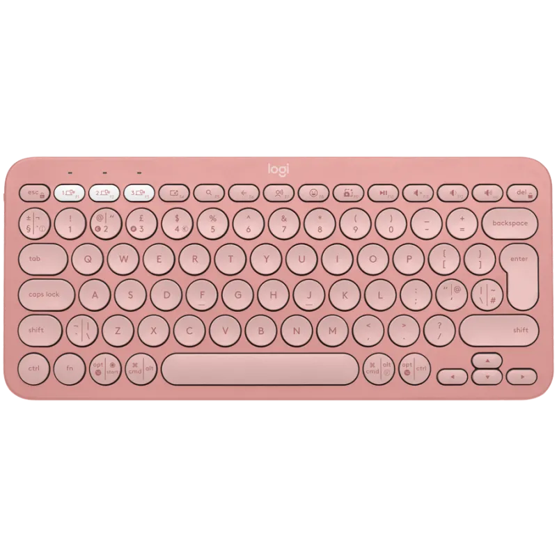 LOGITECH K380S Multi-Device Bluetooth Keyboard - TONAL ROSE - US INT'L - 1
