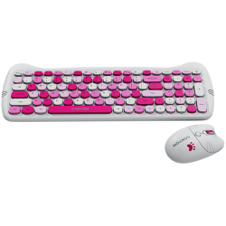 CANYON HSET-W6 EN Keyboard+Mouse Kitty Edition AAA+АА Wireless Pink - 9