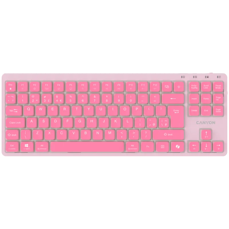 CANYON Keyboard OnType 10 Low Profile EN Wired Pink - 1