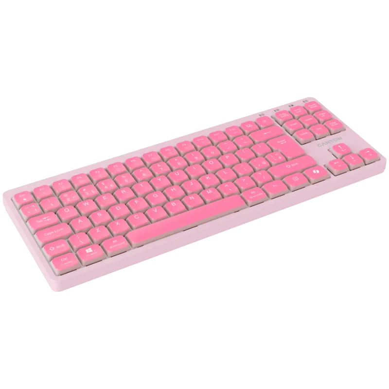CANYON Keyboard OnType 10 Low Profile EN Wired Pink - 1