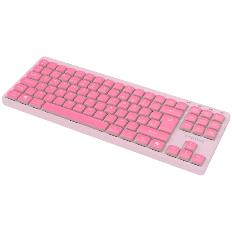 CANYON Keyboard OnType 10 Low Profile EN Wired Pink - 1