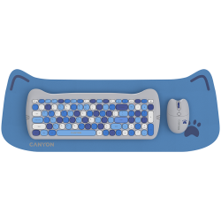 CANYON HSET-W6 EN Keyboard+Mouse Kitty Edition AAA+АА Wireless Blue - 7