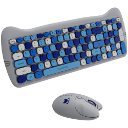 CANYON HSET-W6 EN Keyboard+Mouse Kitty Edition AAA+АА Wireless Blue - 10
