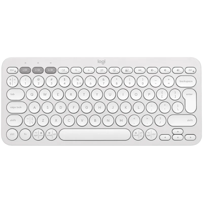 LOGITECH K380S Multi-Device Bluetooth Keyboard - TONAL WHITE - US INT'L - 1