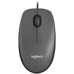 LOGITECH M100 Corded Mouse - BLACK - USB - 4