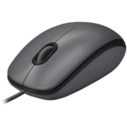 LOGITECH M100 Corded Mouse - BLACK - USB - 6