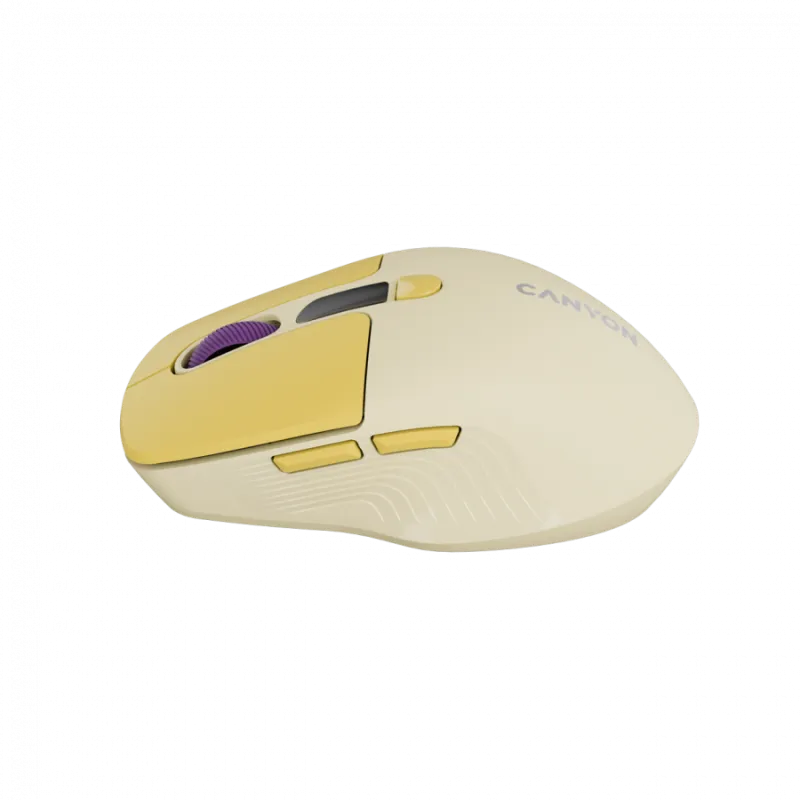 CANYON mouse MW-26 LCD Silent Dual Mode Wireless Yellow - 1