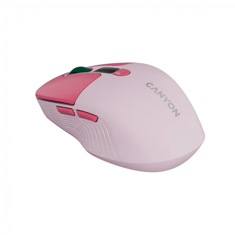 CANYON mouse MW-26 LCD Silent Dual Mode Wireless Pink - 1