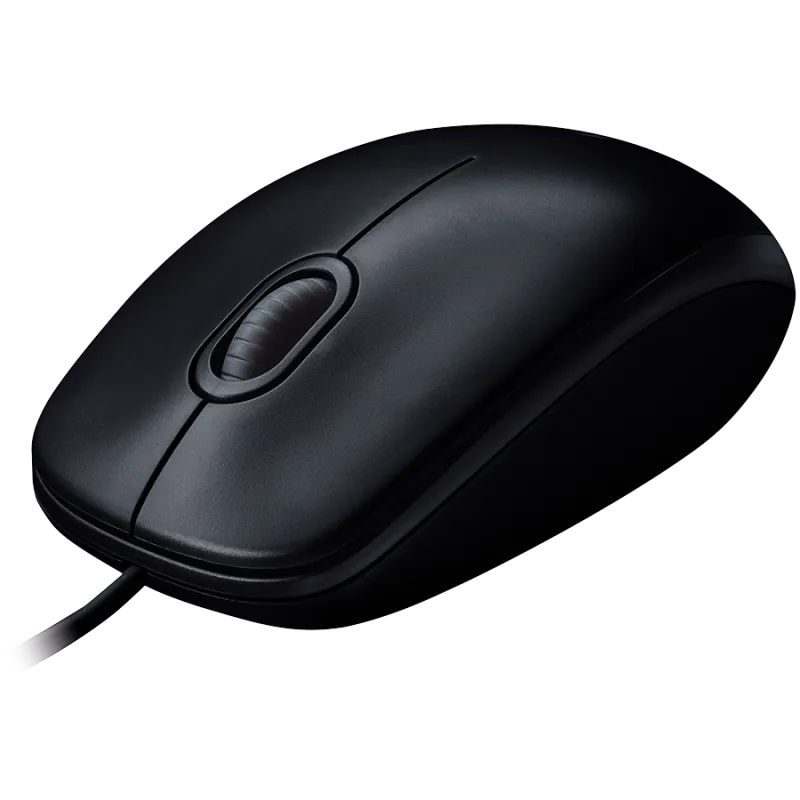 LOGITECH B100 Corded Mouse - BLACK - USB - B2B - 1
