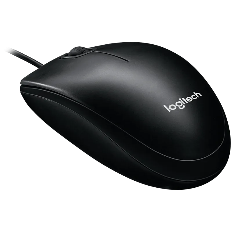 LOGITECH B100 Corded Mouse - BLACK - USB - B2B - 1