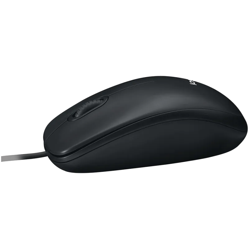 LOGITECH B100 Corded Mouse - BLACK - USB - B2B - 1