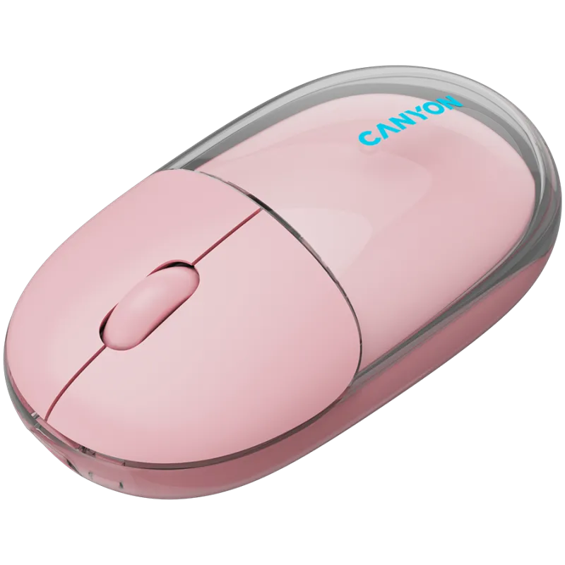 CANYON mouse OnClick 24 BT/ Wireless Transparent/Pink - 1