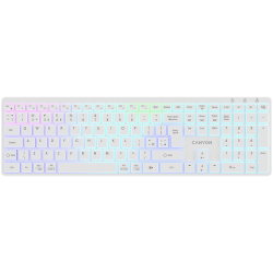 CANYON keyboard HKB-W11 UK/US RGB Dual Mode Wireless White - 6