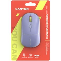 CANYON mouse MW-22 2in1 BT/ Wireless Lavender - 12