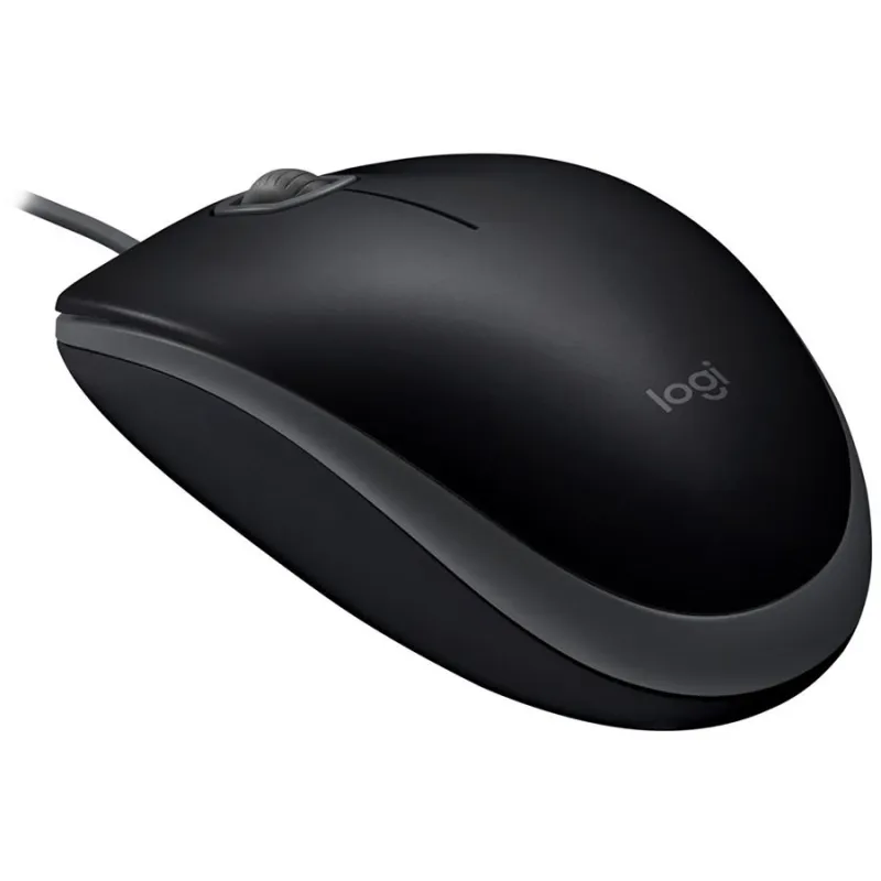 LOGITECH B110 Corded Mouse - SILENT - BLACK - USB - B2B - 1