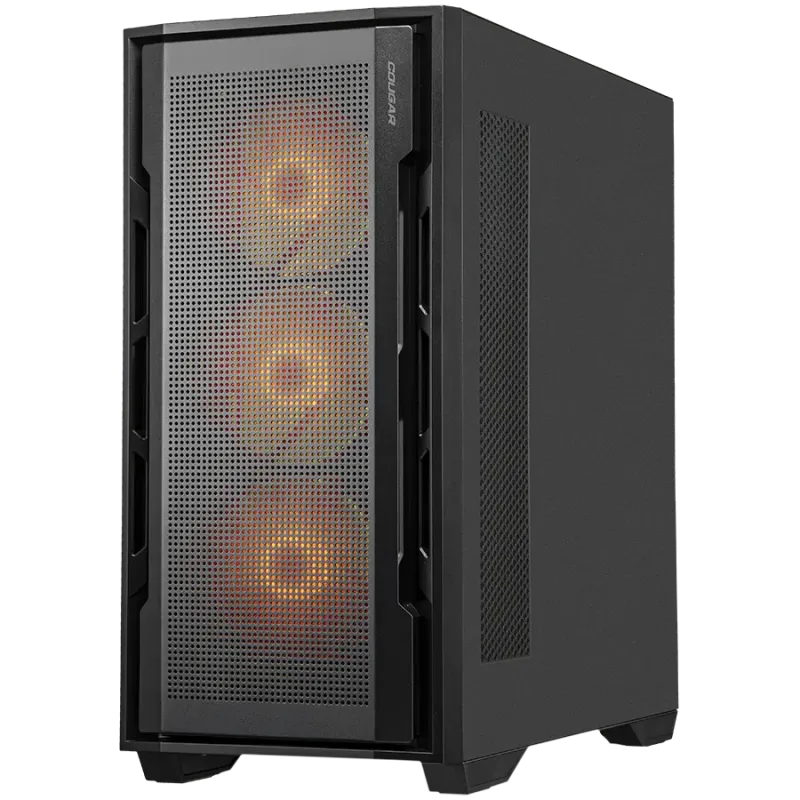 COUGAR UNIFACE RGB PC Case, Mid Tower, Black - 1