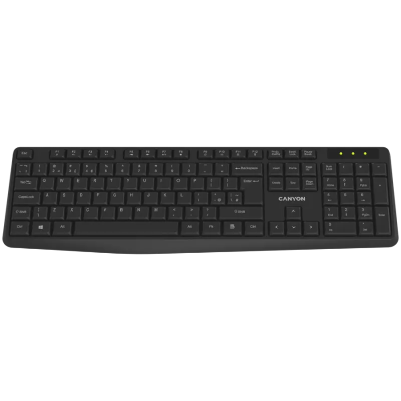 CANYON keyboard KB-W01 EN/BG Wireless Black - 1