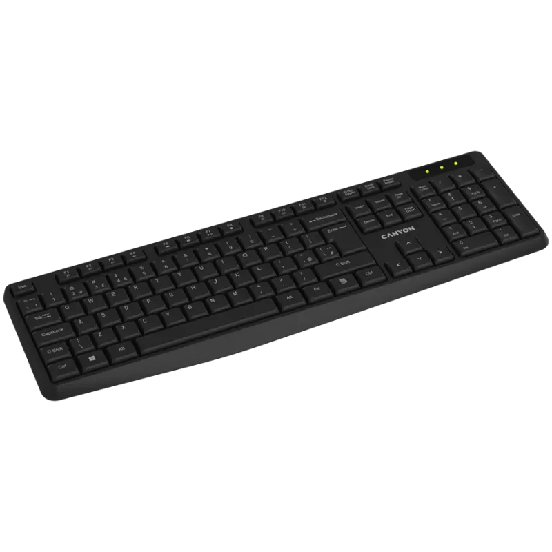 CANYON keyboard KB-W01 EN/BG Wireless Black - 1