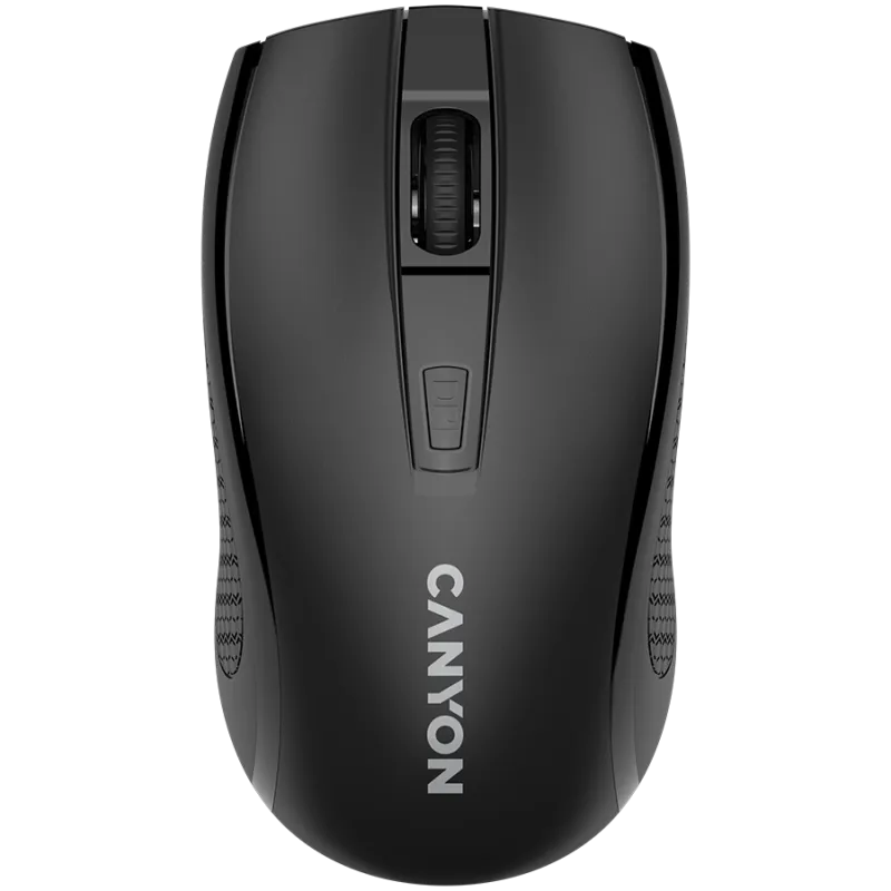 CANYON MW-7, 2.4Ghz wireless mouse, 6 buttons, DPI 800/1200/1600, with 1 AA battery ,size 110*60*37mm,58g,black - 1