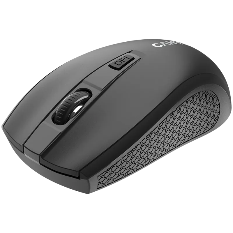 CANYON MW-7, 2.4Ghz wireless mouse, 6 buttons, DPI 800/1200/1600, with 1 AA battery ,size 110*60*37mm,58g,black - 1