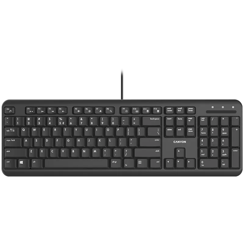 CANYON keyboard HKB-20 EN/BG Velvet Wired Black - 1