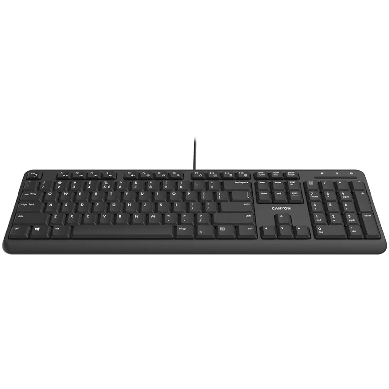 CANYON keyboard HKB-20 EN/BG Velvet Wired Black - 1