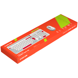 CANYON HSET-W5 EN Keyboard+Mouse AAA+AA Wireless White - 14