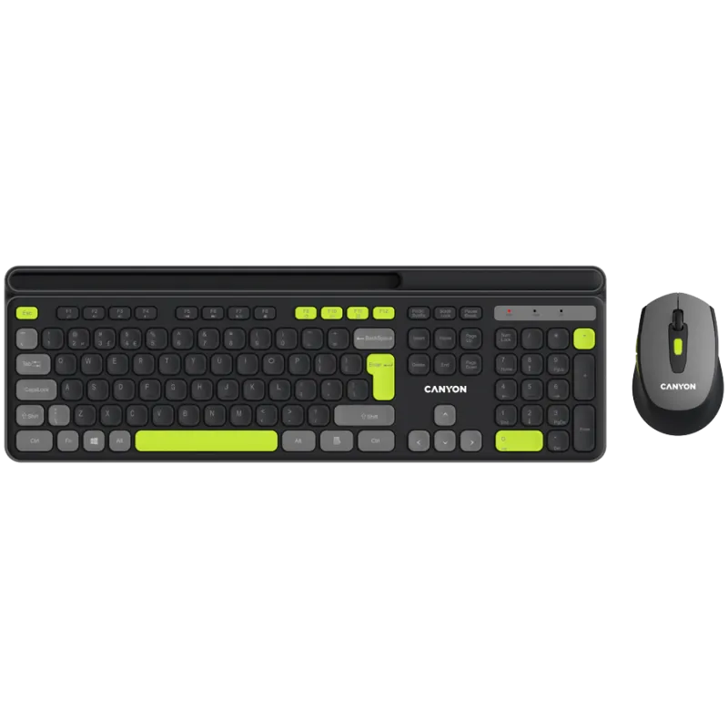 CANYON HSET-W5 EN Keyboard+Mouse AAA+AA Wireless Black - 1