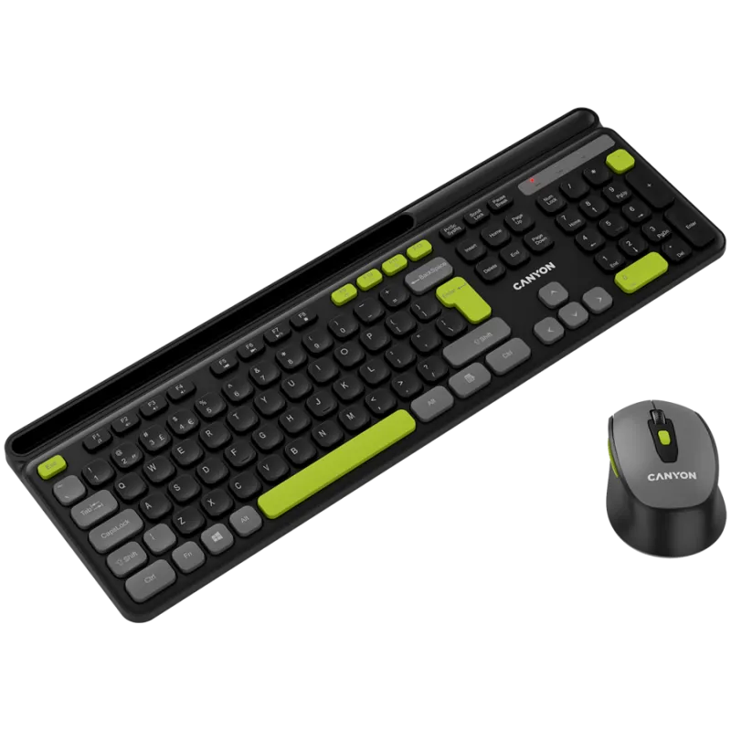 CANYON HSET-W5 EN Keyboard+Mouse AAA+AA Wireless Black - 1
