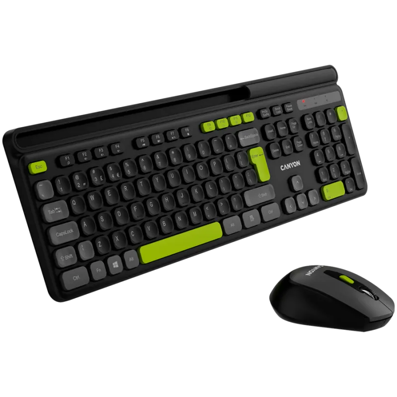 CANYON HSET-W5 EN Keyboard+Mouse AAA+AA Wireless Black - 1