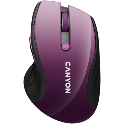 CANYON 2.4Ghz wireless mouse, optical tracking - blue LED, 6 buttons, DPI 1000/1200/1600, Purple pearl glossy - 5