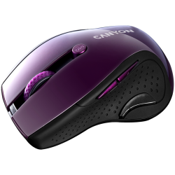 CANYON 2.4Ghz wireless mouse, optical tracking - blue LED, 6 buttons, DPI 1000/1200/1600, Purple pearl glossy - 7