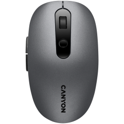 CANYON MW-9, 2 in 1 Wireless optical mouse with 6 buttons, DPI 800/1000/1200/1500, 2 mode(BT/ 2.4GHz), Battery AA*1pcs, Grey, 65
