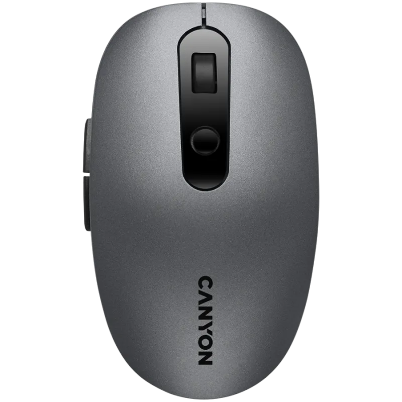 CANYON MW-9, 2 in 1 Wireless optical mouse with 6 buttons, DPI 800/1000/1200/1500, 2 mode(BT/ 2.4GHz), Battery AA*1pcs, Grey, 65