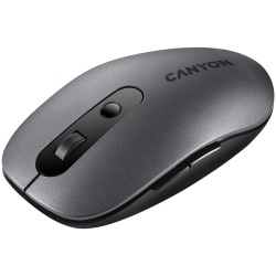 CANYON MW-9, 2 in 1 Wireless optical mouse with 6 buttons, DPI 800/1000/1200/1500, 2 mode(BT/ 2.4GHz), Battery AA*1pcs, Grey, 65