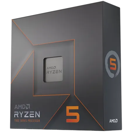 AMD CPU Desktop Ryzen 5 6C/12T 7600X (4.7/5.0GHz Boost,38MB,105W,AM5) box, with Radeon Graphics - 1