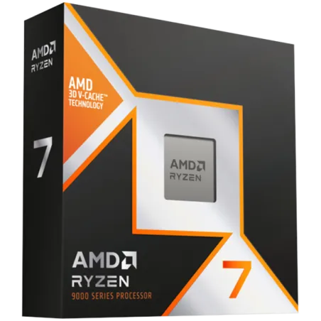 AMD CPU Desktop Ryzen 7 8/16T 9800X3D (5.2GHz,104MB,120W,AM5) box, with Radeon Graphics - 1