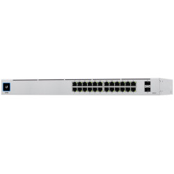 UBIQUITI Pro 24 (24) GbE ports (2) 10G SFP+ ports DC power backup-ready Layer 3 switching Silent cooling. - 2