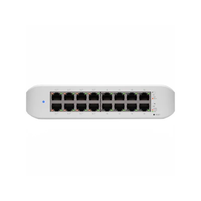 UBIQUITI Lite 16 PoE (8) GbE PoE+, (8) GbE ports 45W total PoE availability Wall mountable. - 1