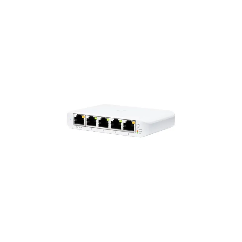 UBIQUITI Flex Mini (4) GbE ports (1) GbE PoE input port for power Optional powering with included 5V, 1A USB-C adapter. - 1