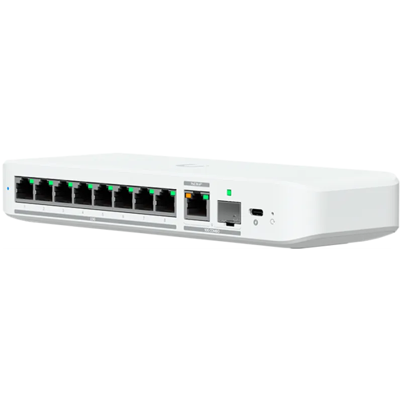 Ubiquiti switch USW-Flex-2.5G-8-EU 8-port 2.5 GbE ports, 10 GbE PoE+ input port for power / SFP+ port combo - 1