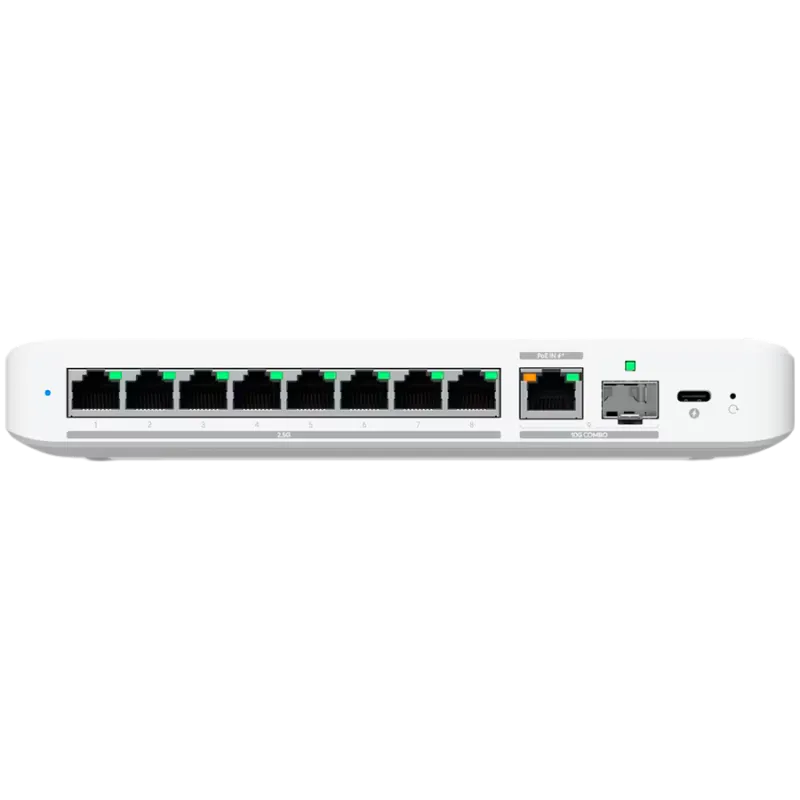 Ubiquiti switch USW-Flex-2.5G-8-EU 8-port 2.5 GbE ports, 10 GbE PoE+ input port for power / SFP+ port combo - 1