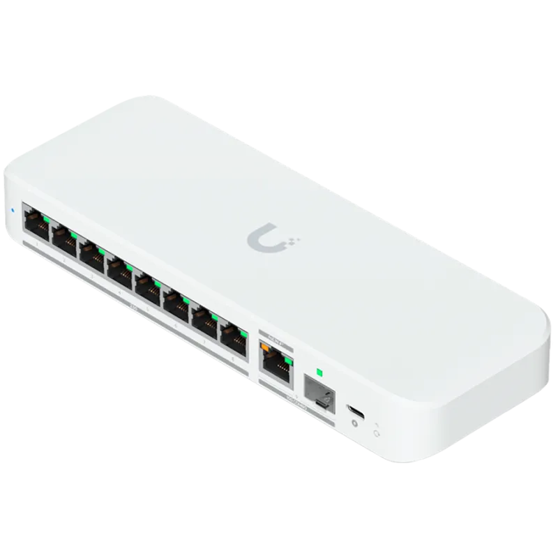 Ubiquiti switch USW-Flex-2.5G-8-EU 8-port 2.5 GbE ports, 10 GbE PoE+ input port for power / SFP+ port combo - 1